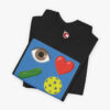 Folded view of a I Love Pickleball t-shirt in Black Heather