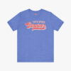 Front view of a Youth Sports Survivor t-shirt in Heather Columbia Blue