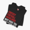 Folded view of a Fantasy Football Overlords t-shirt in Black