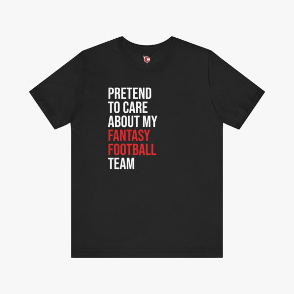 Front view of a Fantasy Football t-shirt in Black